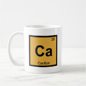 Ca -カリヨン音楽化学の定期表 コーヒーマグカップ (左)