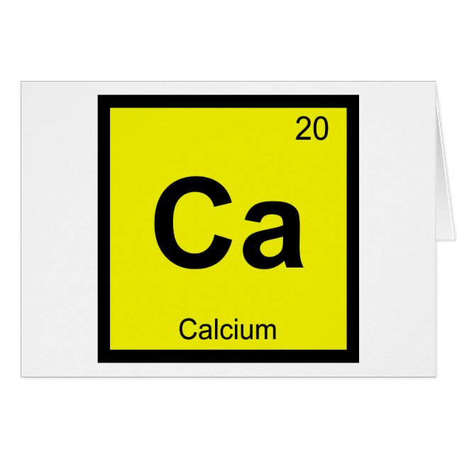 Ca - カルシウム 化学 元素記号 (正面横)
