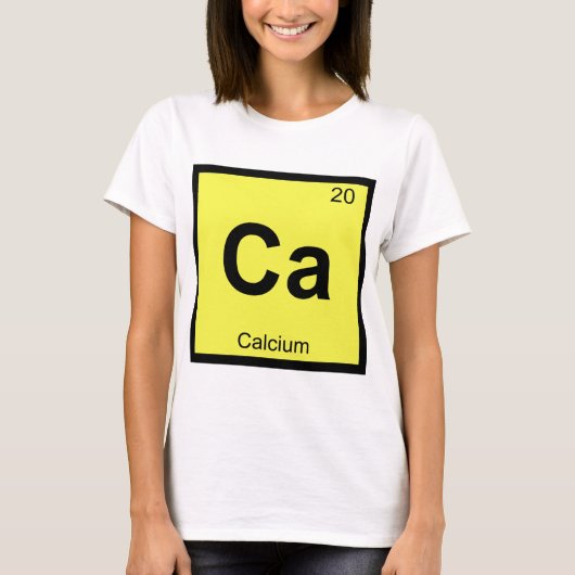 Ca - カルシウム 化学 元素記号 tシャツ (正面)