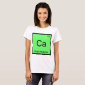 Ca - コスト分析 楽しい化学元素記号 tシャツ (正面フル)