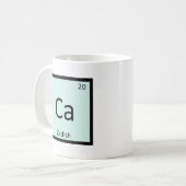 Ca - ナマズ 化学 周期表 シンボル コーヒーマグカップ (正面左)