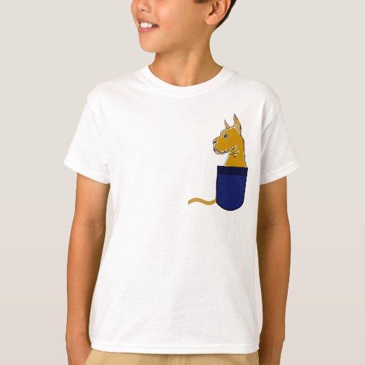 CA – ポケットシャツのグレート・ダン Tシャツ (正面)