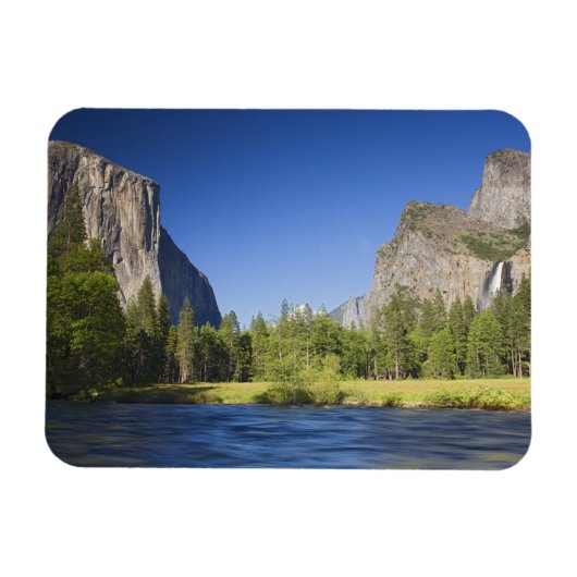 CA、ヨセミテNP、エルキャピタンとのバレービュー、 マグネット (横)