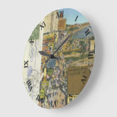 CA – ロングビーチ、カリフォルニアポストカード時計 – 1938年 ラージ壁時計 (傾斜)