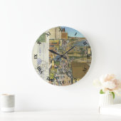 CA – ロングビーチ、カリフォルニアポストカード時計 – 1938年 ラージ壁時計 (ホーム)