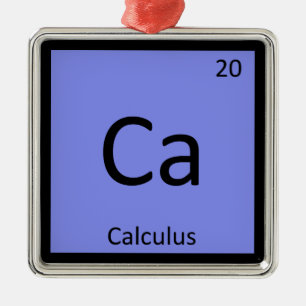Ca -計算計算数学化学周期表記号 メタルオーナメント
