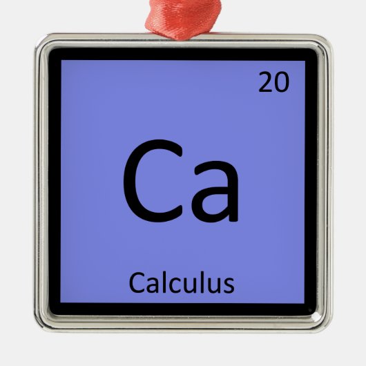 Ca -計算計算数学化学周期表記号 メタルオーナメント (正面)