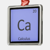 Ca -計算計算数学化学周期表記号 メタルオーナメント (左)