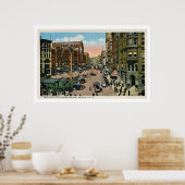 ca 1900シアトルファースト・アベニュー&パイオニア・スクエア ポスター (キッチン)