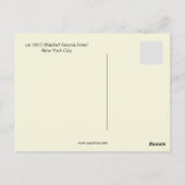 ca 1915ウォルドフアストリアホテル ポストカード (裏面)