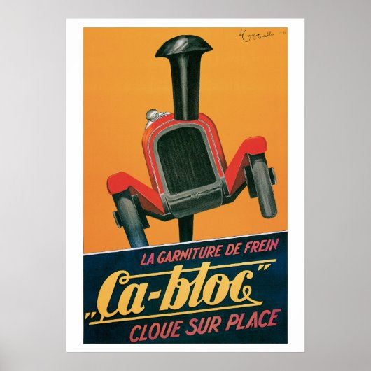 Ca-bloc」レーシングカーヴィンテージアートプリントポスター ポスター (正面)