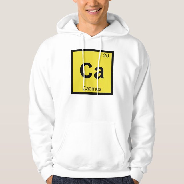 Ca - Cadmusギリシャ化学周期表記号 パーカ (正面)