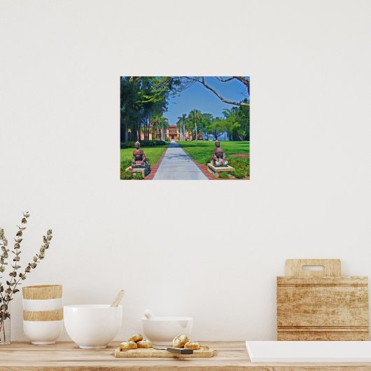 Ca d'zan Mansion, Sarasota, FL,プリント ポスター (キッチン)