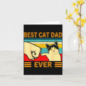 Ca Men Cat Dad Ever Funny Cat Lover Gift カード (黄色い花)