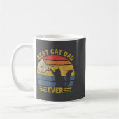 Ca Men Cat Dad Ever Funny Cat Lover Gift  コーヒーマグカップ (左)
