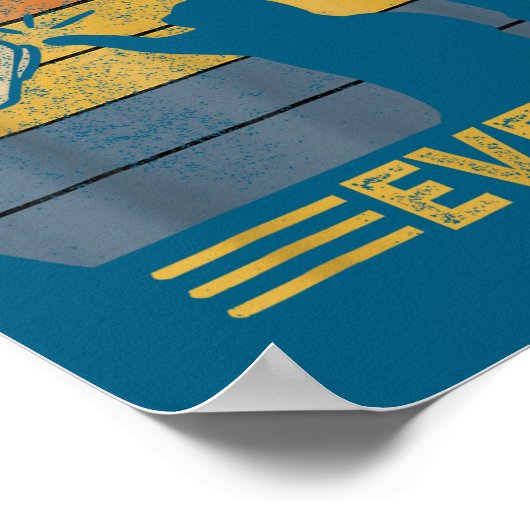 Ca Men Cat Dad Ever Funny Cat Lover Gift  ポスター (角)