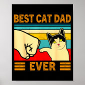 Ca Men Cat Dad Ever Funny Cat Lover Gift  ポスター (正面)