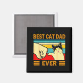 Ca Men Cat Dad Ever Funny Cat Lover Gift  マグネット (正面/裏面)