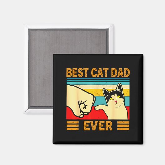 Ca Men Cat Dad Ever Funny Cat Lover Gift  マグネット (正面/裏面)
