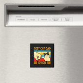 Ca Men Cat Dad Ever Funny Cat Lover Gift  マグネット (インサイチュ (食洗機))