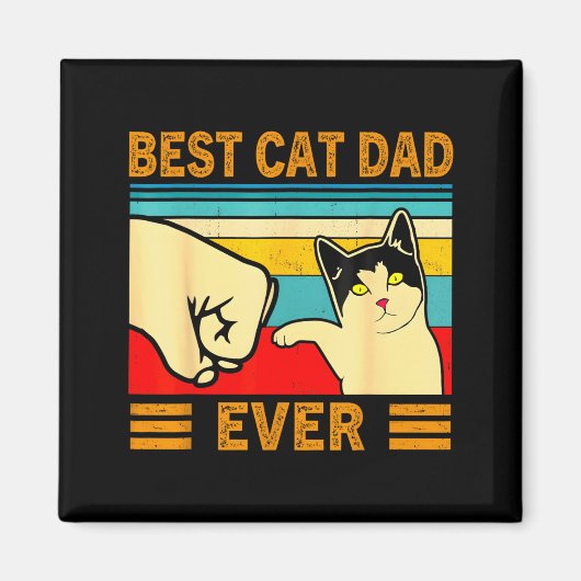 Ca Men Cat Dad Ever Funny Cat Lover Gift  マグネット (正面)