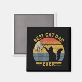 Ca Men Cat Dad Ever Funny Cat Lover Gift  マグネット (正面/裏面)