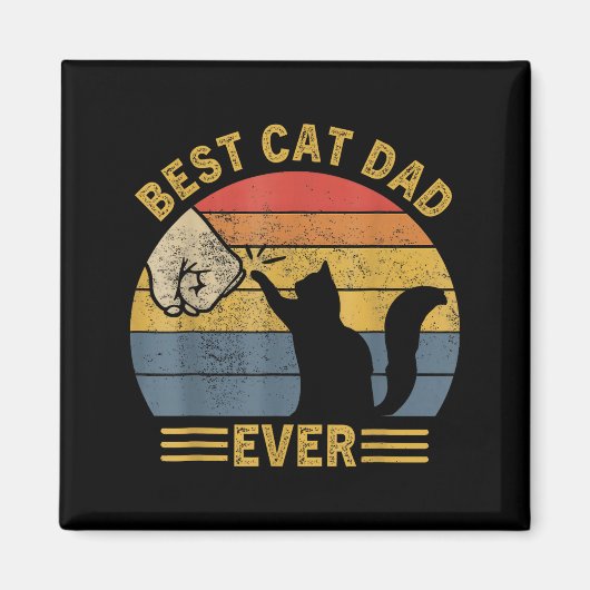 Ca Men Cat Dad Ever Funny Cat Lover Gift  マグネット (正面)