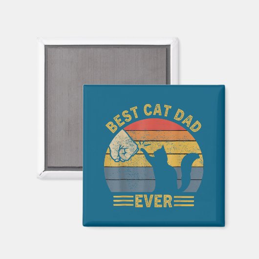 Ca Men Cat Dad Ever Funny Cat Lover Gift マグネット (正面/裏面)
