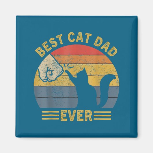 Ca Men Cat Dad Ever Funny Cat Lover Gift  マグネット (正面)