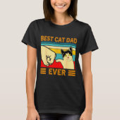 Ca Men Cat Dad Ever Funny Cat Lover Gift  Tシャツ (正面)