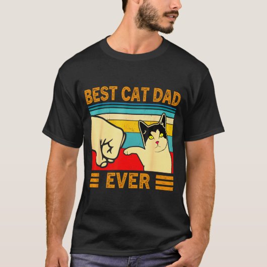Ca Men Cat Dad Ever Funny Cat Lover Gift Tシャツ (正面)