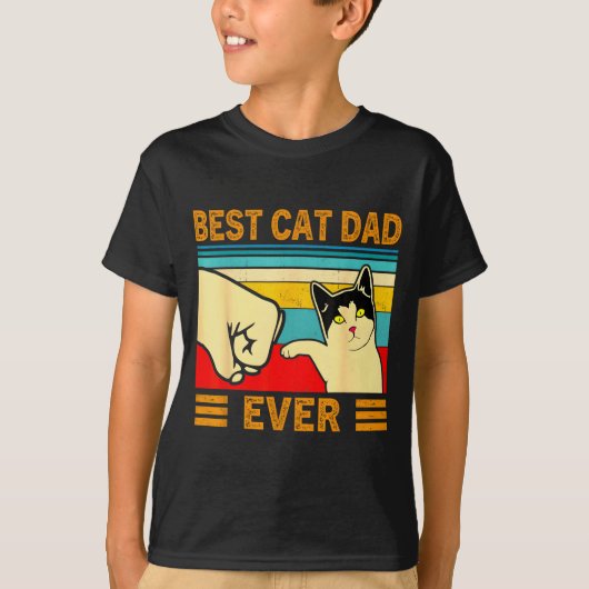 Ca Men Cat Dad Ever Funny Cat Lover Gift Tシャツ (正面)