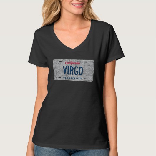 CA State Vanity License Plate VIRGO Tシャツ (正面)