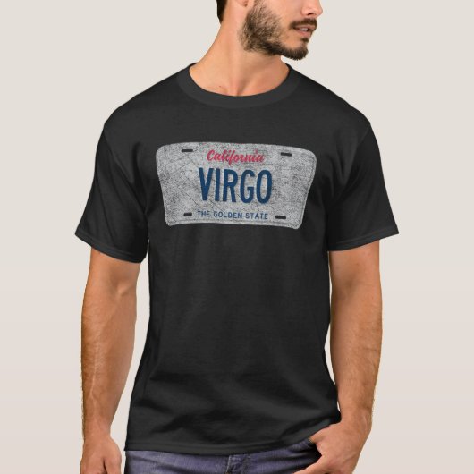CA State Vanity License Plate VIRGO Tシャツ (正面)