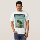 Caamp bird sunflower  tシャツ (正面フル)