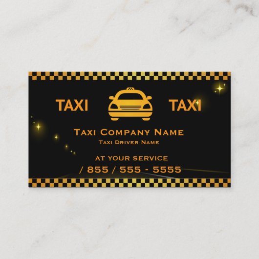 Cab Companyのタクシー運転手の名刺 名刺 (正面)