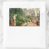 Cabalgando avestruces en A Regaleira (Portugal) 長方形シール (バッグ)