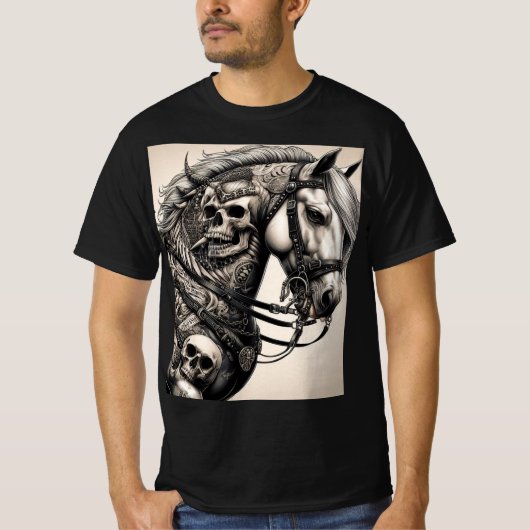 Caballo Metalero Tatuado: Rock y naturaleza Tシャツ (正面)