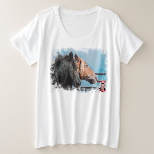 Caballos プラスサイズTシャツ (デザイン正面)