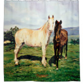 Caballos/Cabalos/Horses シャワーカーテン (正面)