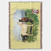 Caballos/Cabalos/Horses スローブランケット (正面縦)