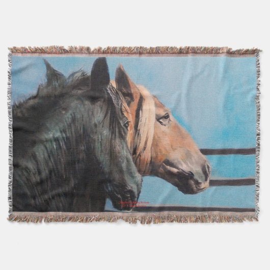 Caballos/Cabalos/Horses スローブランケット (正面)