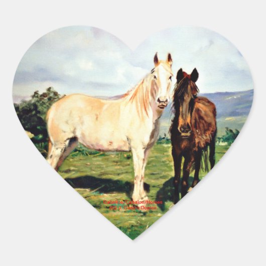 Caballos/Cabalos/Horses ハートシール (正面)