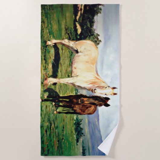 Caballos/Cabalos/Horses ビーチタオル (正面)