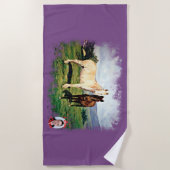 Caballos/Cabalos/Horses ビーチタオル (正面)