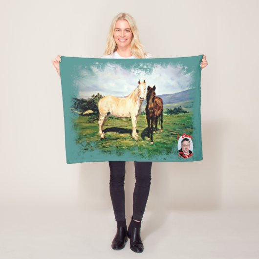 Caballos/Cabalos/Horses フリースブランケット (インサイチュ)