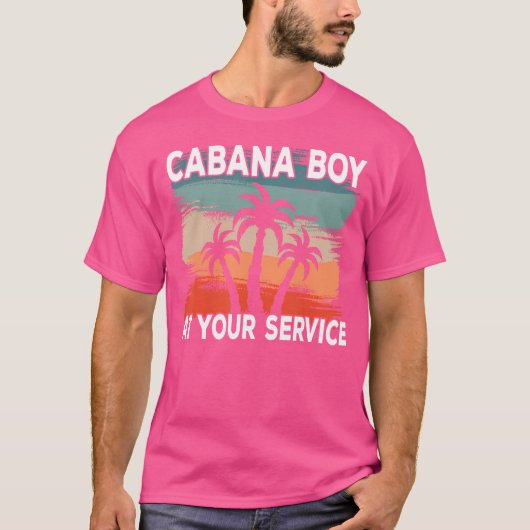 Cabana Boy At Your Service Black Tシャツ (正面)
