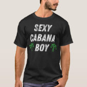 Cabana Boy In Training Cute Pool Party Palm Mens Tシャツ (正面)