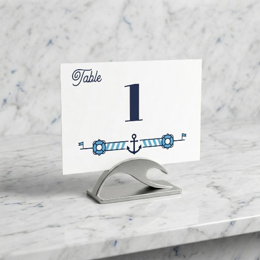 Cabana Sail: Nautical Anchor Table Card テーブルナンバー