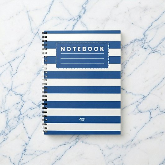 Cabana Stripe Anchor Birthday Notebook ノートブック